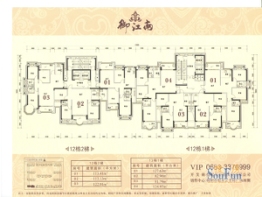 御江南2室2厅1厨1卫建面82.96㎡